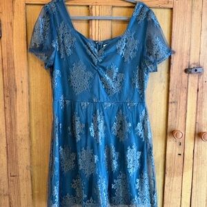 Altar’d State Elegant Blue Lace Dress